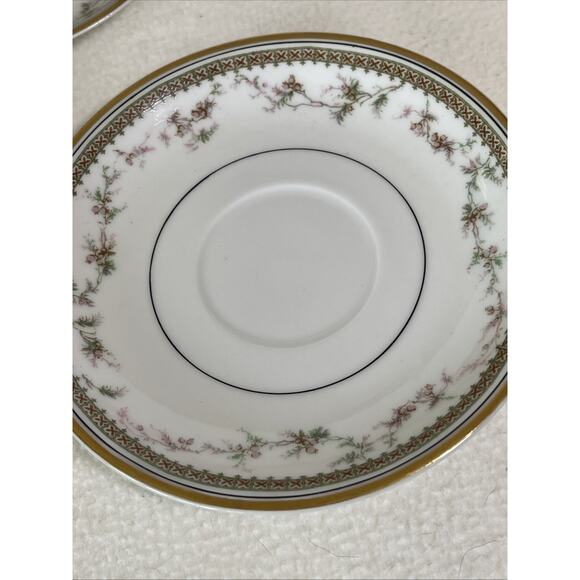 Haviland Limoges Tea-cup and saucer Set X6 One Cup Has Issue- See Pics. - Picture 7 of 11